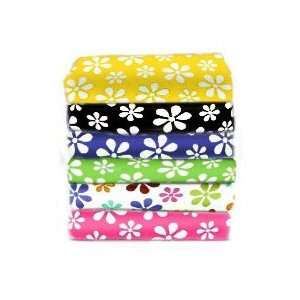 Round Crib Primary Floral Sheet color Yellow