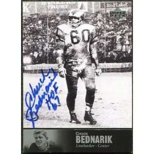   Deck Legends Autographs #AL22 Chuck Bednarik Sports Collectibles