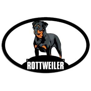  Oval Rottweiler (Rott) Dog Breed Sticker 