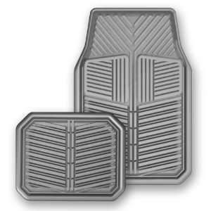   ECOvalue Recycled Grey Rubber Mat Set with Protective Heel Pad Design