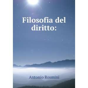  Filosofia del diritto Antonio Rosmini Books