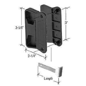  CRL Black Sliding Screen Door Latch and Pull with 3 Screw 
