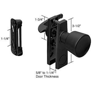  Black Screen and Storm Door Tulip Knob Latch 1 3/4 Screw 