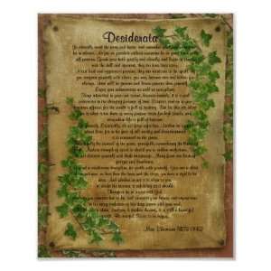 Desiderata desired things ,Ivy on parchment Posters 