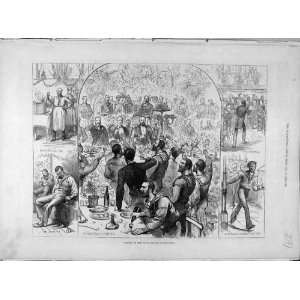  1882 Banquet Naval Forces Devonport Troops Print