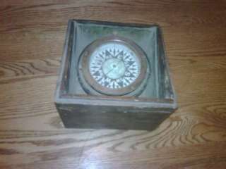 ES RITCHIE GIMBALED BOX COMPASS VINTAGE 1895  