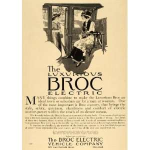  1911 Ad Luxurious Broc Electric Vehicle Town Suburban 