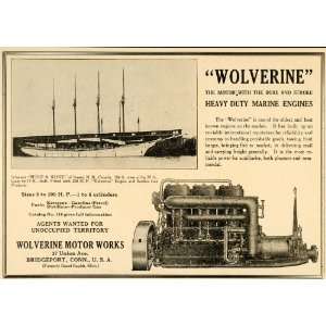 1920 Ad Wolverine Motor Works Bessie A White Schooner 