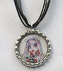 15 Bottlecap Monster High Boutique Hairbow Necklace Scrapbooking Skull 