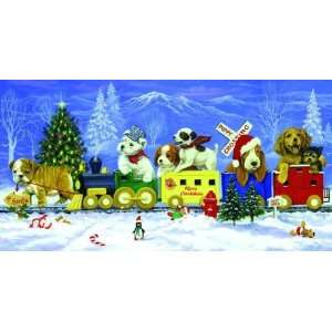  SunsOut Christmas Puppy Train Toys & Games