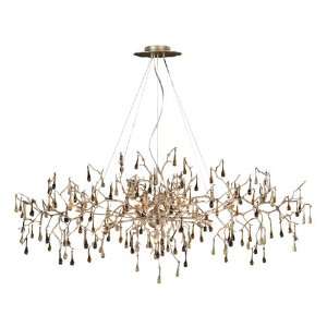  12 LIGHT CHANDELIER IN SILVER LEAF W53 H31 E30