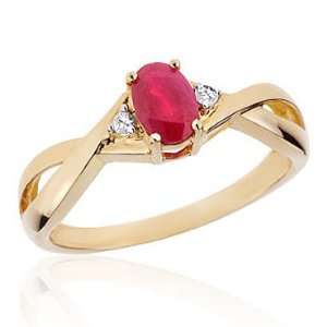  Ruby and Diamond Ring   Size 5 Jewelry