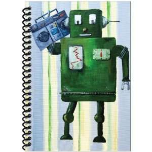  Rock Paper Spiral Notebook, Robot Music (RP802) Office 