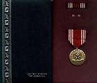 Army Good Conduct medal in case with ribb bar lapel pin