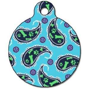  Blue Cupcake Paisley Pet ID Tag for Dogs and Cats   Dog 