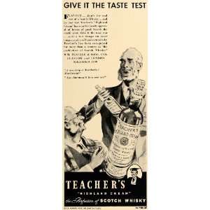  1936 Ad Teachers Highland Cream Scotch Whisky Alcohol 