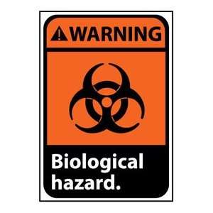 Warning Sign 10x7 Vinyl   Biological Hazard  Industrial 
