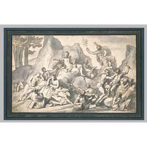  Hand Made Oil Reproduction   Charles Le Brun   24 x 16 