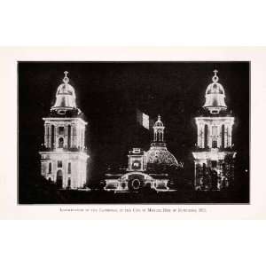  1911 Halftone Print Electrical Illumination Mexico City 