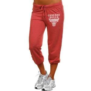  Chicago Bulls Ladies Red Retreat Heathered Capri Pants 