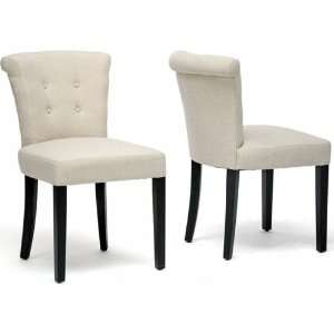  Wholesale Interiors Philippa Chairs in Beige (Set of 2 