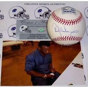  Rickey Henderson Autographed Ball   Official Major League 