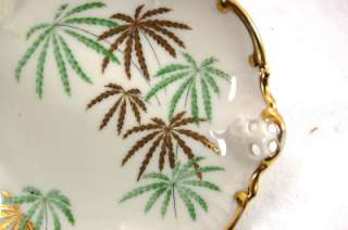 Rosenthal Moliere Reticulated Berry Bowl Gold Green  