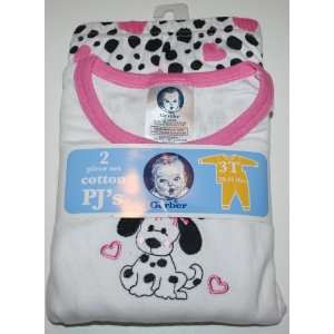   Toddler Girl 2 Piece Pajama Set Sweet Puppy Size 3T 