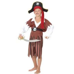   Pams Childrens Pirate Fancy Dress Costume   Large Size Toys & Games