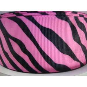   Spool Grosgrain 1.5 Ribbon  Hot Pink/Black Wild Animal Zebra Print