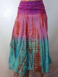 Raviya Pink Tie Dye Convertible Tube Dress Skirt Swimsuit Cover Up Sz 