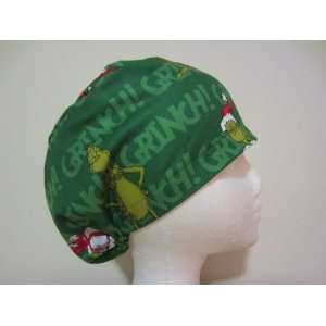   Close Fit Scrub Cap, Adjustable, The Grinch Christmas 