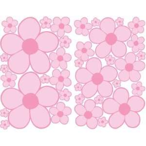  Pink Mini Daisy Flower Wall Stickers, Decals, Decor Baby
