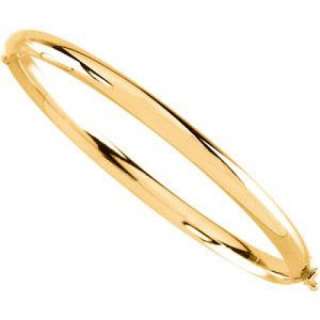 14K Yellow Gold Hinged Bangle Bracelet Selectable Sizes  