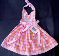 NWT ICKY BABY boutique pink polka dot halter dress 2T  