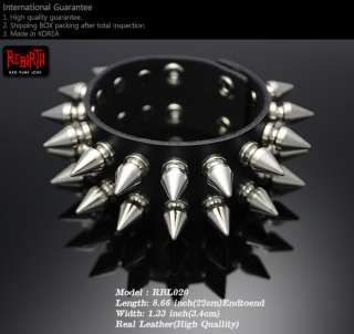 Gothic Punk Rock Emo Metal Spike Bracelet Wristband T  
