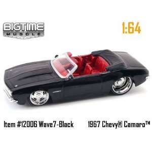   Muscle Black 1967 Chevy Camaro Convertible 164 Scale Die Cast Car