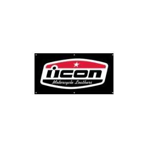  ICON HELLBENT BANNER/SIGN BLACK Automotive