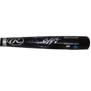  BJ Upton Autographed Black Baseball Bat