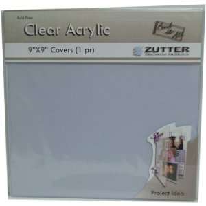  Zutter Clear Acrylic Covers 9 Inch by 9 Inch, 1 pair Arts 