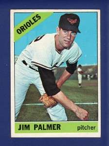 1966 TOPPS JIM PALMER ROOKIE #126   VG EX crease  