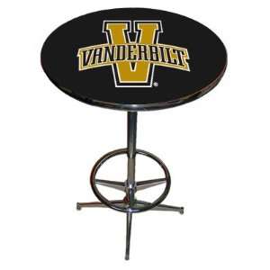  Vanderbilt Commodores Chrome Pub Table With Footrest