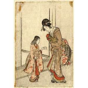   motsu onna to kamuro. TITLE TRANSLATION Woman holding a rooster