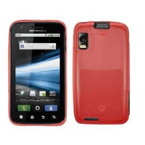   Red Gel Skin Case Cover for Motorola Atrix Cell Phones & Accessories