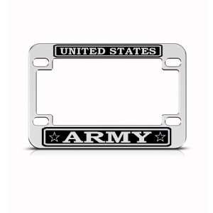   Army Military Metal Bike Motorcycle license plate frame Automotive
