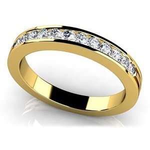   Yellow Gold, Diamond Channel Band, 0.5 ct. (Color HI, Clarity SI2