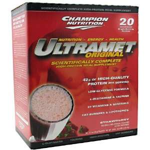  Champion Nutrition UltraMet Original, Strawberry, 20   2.7 