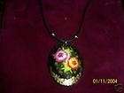 Russian Laquer Hand Painted Wooden Elegant Necklace  