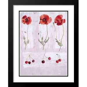  Valerie Roy Framed and Double Matted Art 25x29 Poppies 