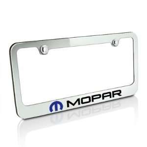 Mopar Logo Chrome Metal License Frame